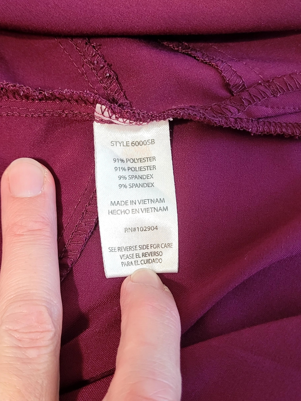 Beyond Scrubs, Burgundy, Faith Top, Serena Bottom- Harmony Collection, Small - Picture 6 of 16